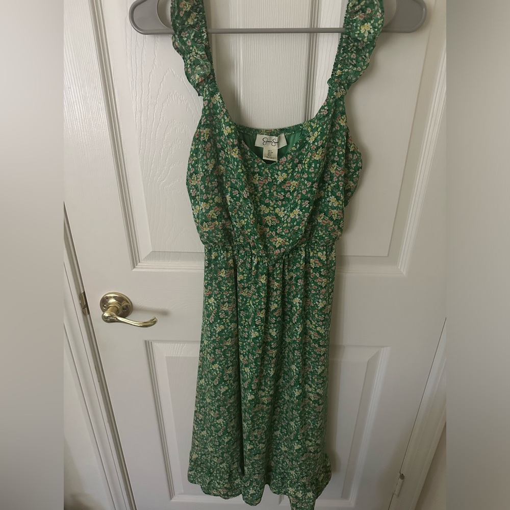 Jessica Simpson green floral dress
